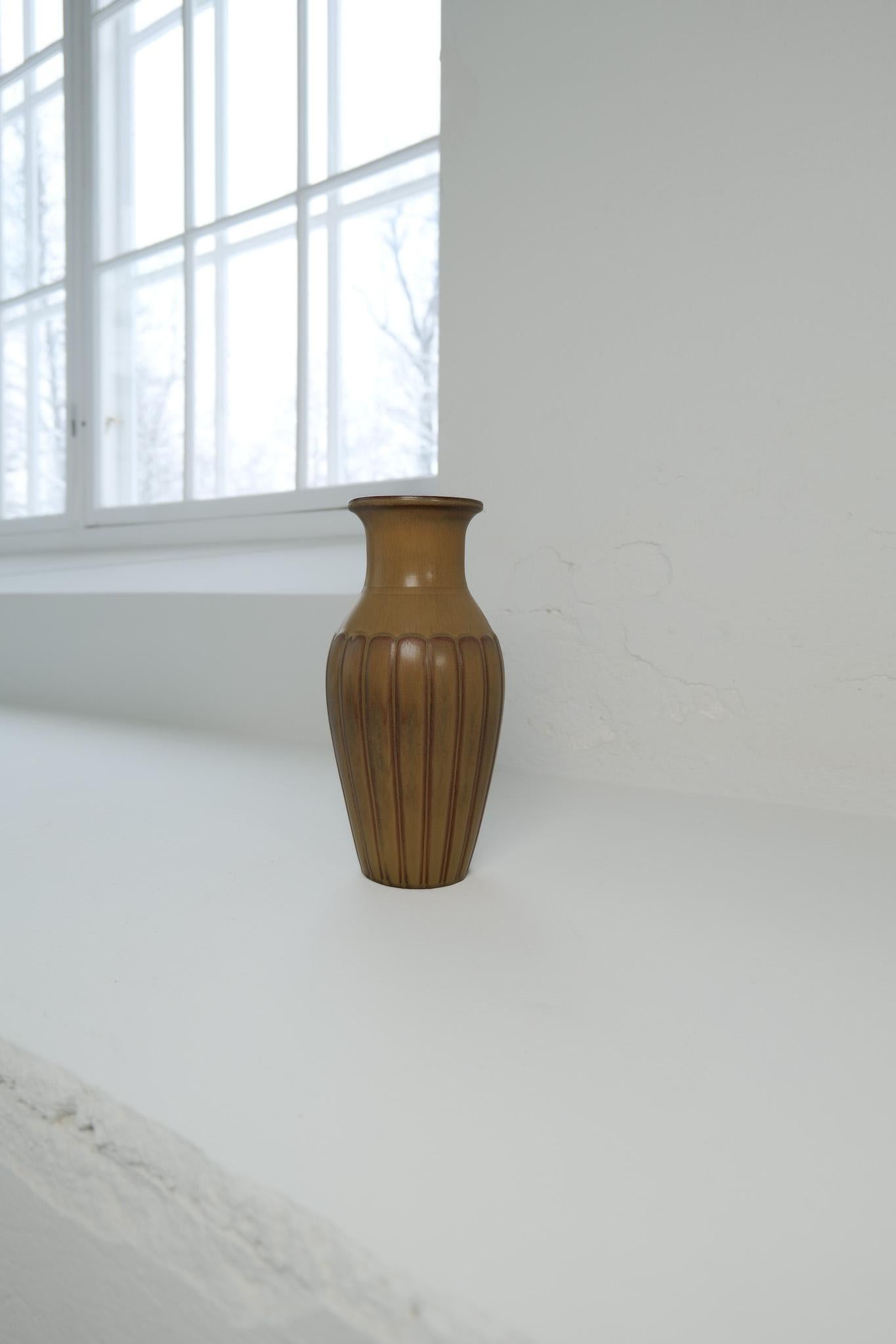 Midcentury Modern Large Vase Rörstrand by Gunnar Nylund, Sweden For Sale 3