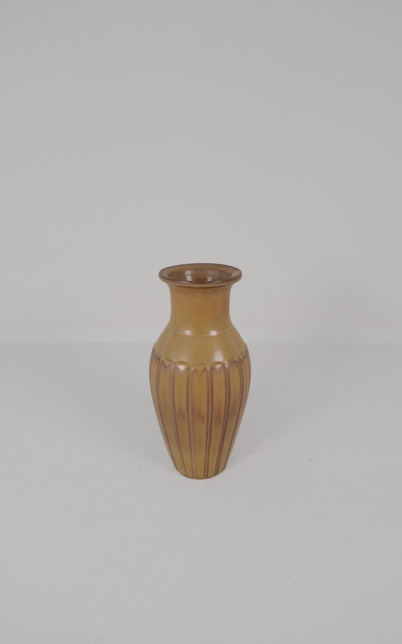 Swedish Midcentury Modern Large Vase Rörstrand by Gunnar Nylund, Sweden For Sale