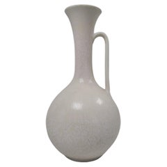 Große weiße und graue Vase aus der Jahrhundertmitte Rörstrand von Gunnar Nylund, Schweden