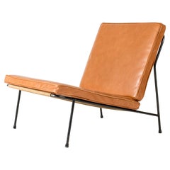 Midcentury Modern Leather Lounge Chair by Alf Svensson, Sweden, 1950s