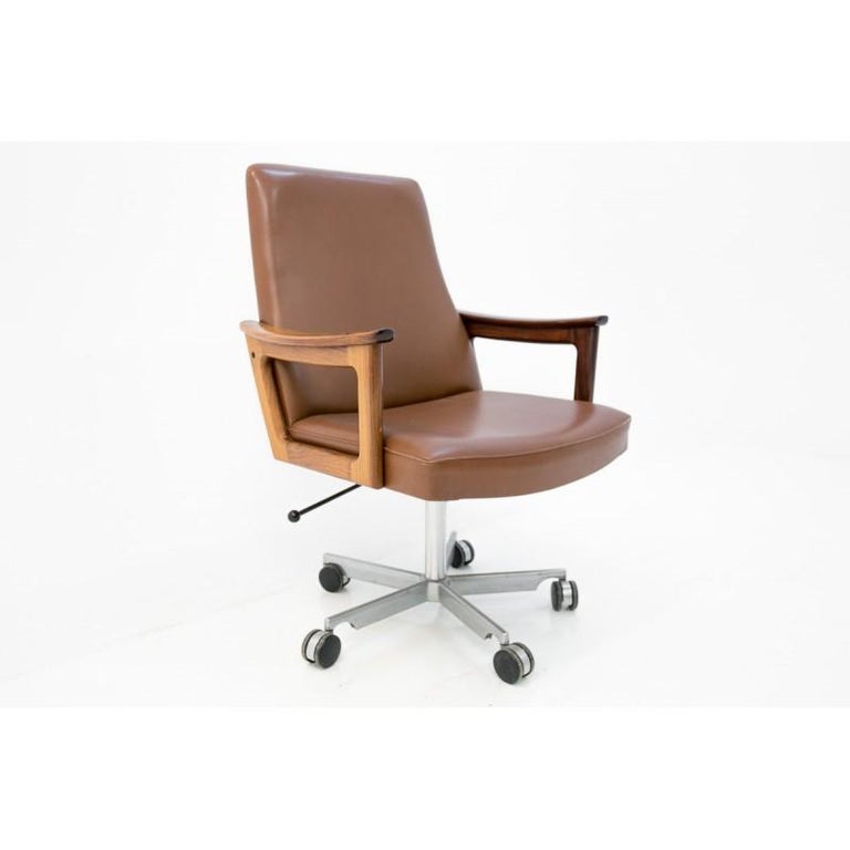 MidCentury Modern Leather Office Chair, Danish Design, circa 1970s at 1stDibs danish design