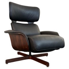Midcentury Modern Leather Recliner Lounge Chair von George Mulhauser für Plycraft
