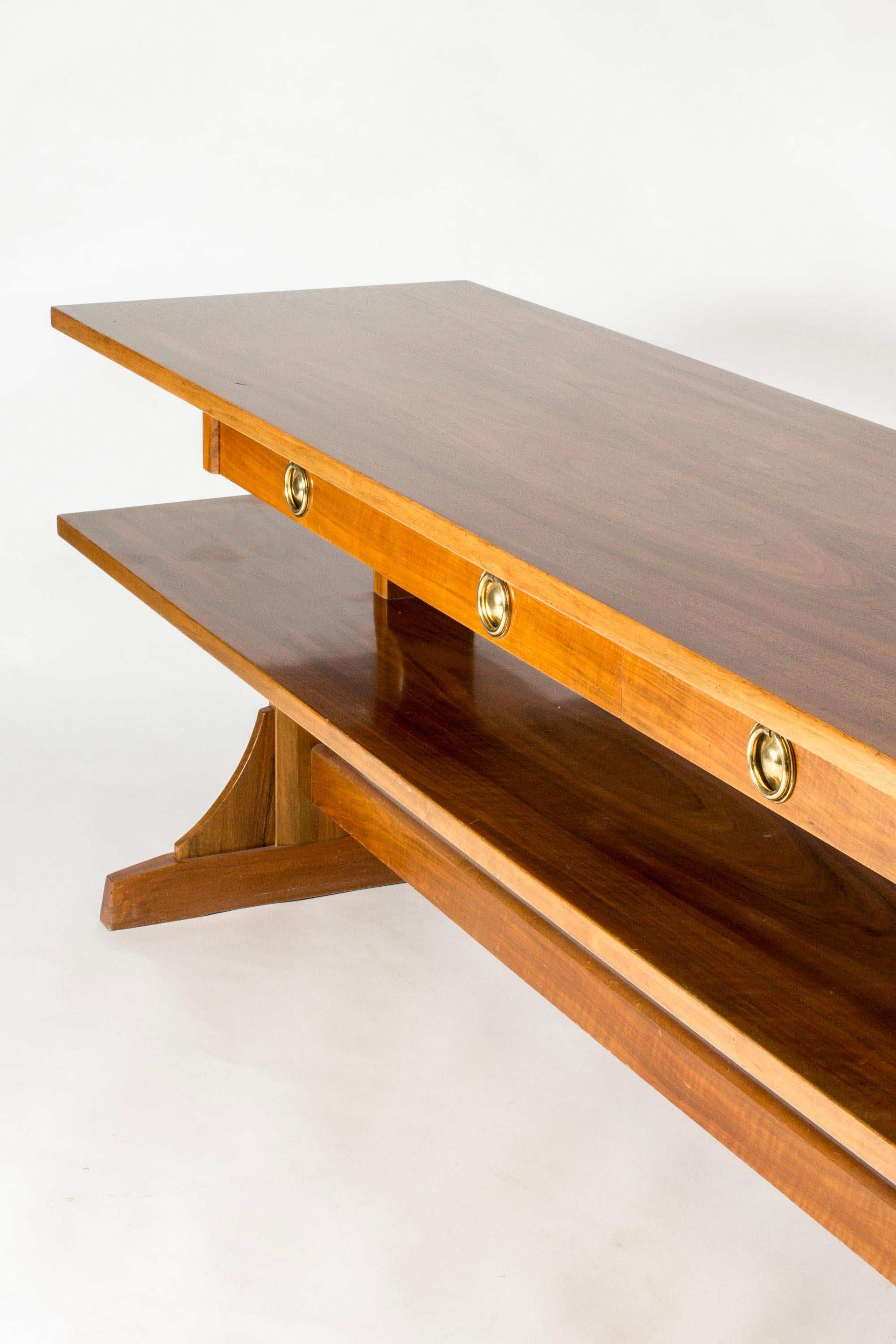 Mahogany Midcentury Modern Library Table/Sideboard by Josef Frank, Svenskt Tenn, 1950s For Sale