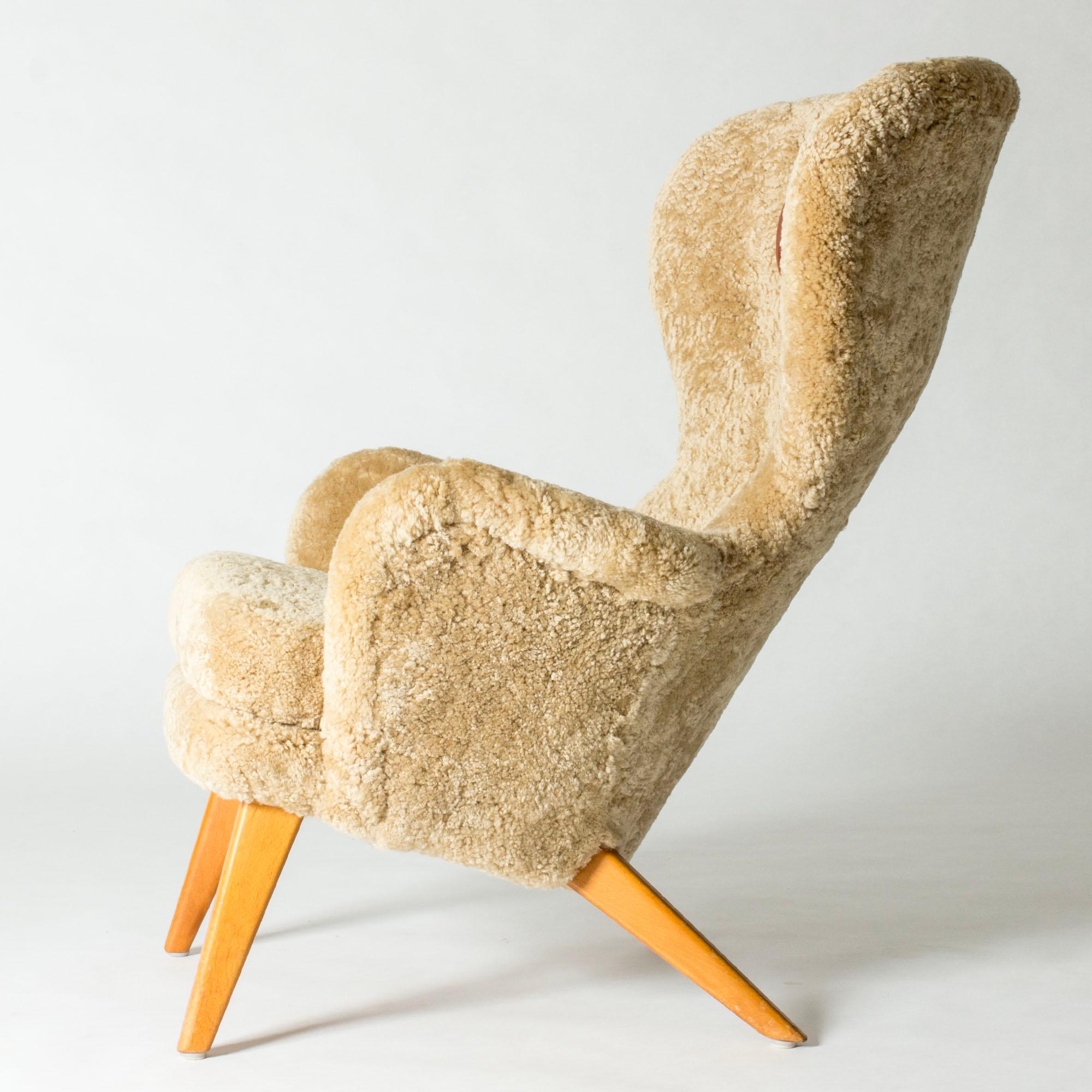 Silla de salón moderna de mediados de siglo de Gustaf Hiort Af Ornäs, Finlandia, años 50 mediados del siglo XX en venta