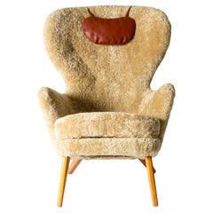Midcentury Modern Lounge Chair by Gustaf Hiort Af Ornäs, Finland, 1950s