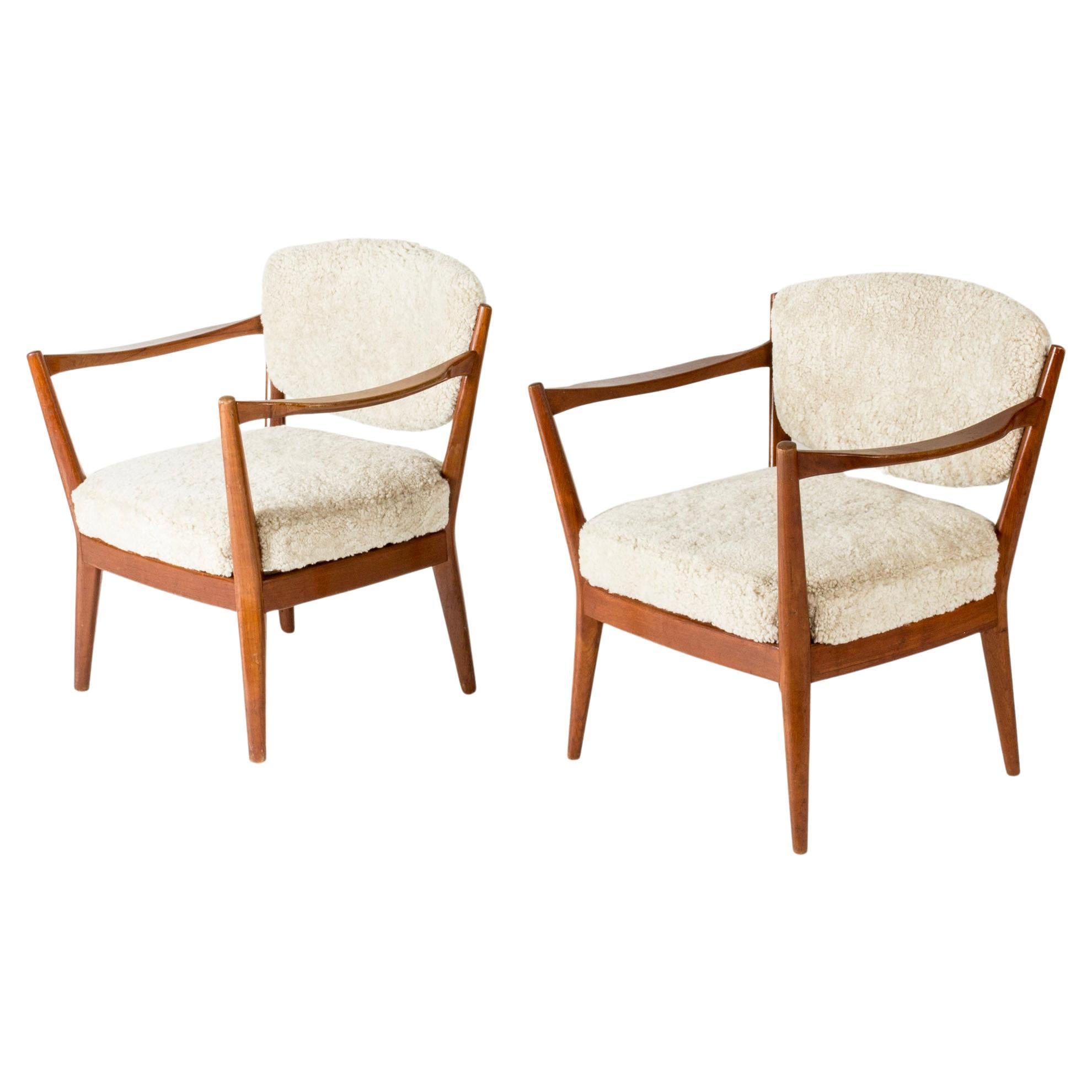 Midcentury Modern Lounge Chairs by Fredrik Kayser, Norway, 1950s