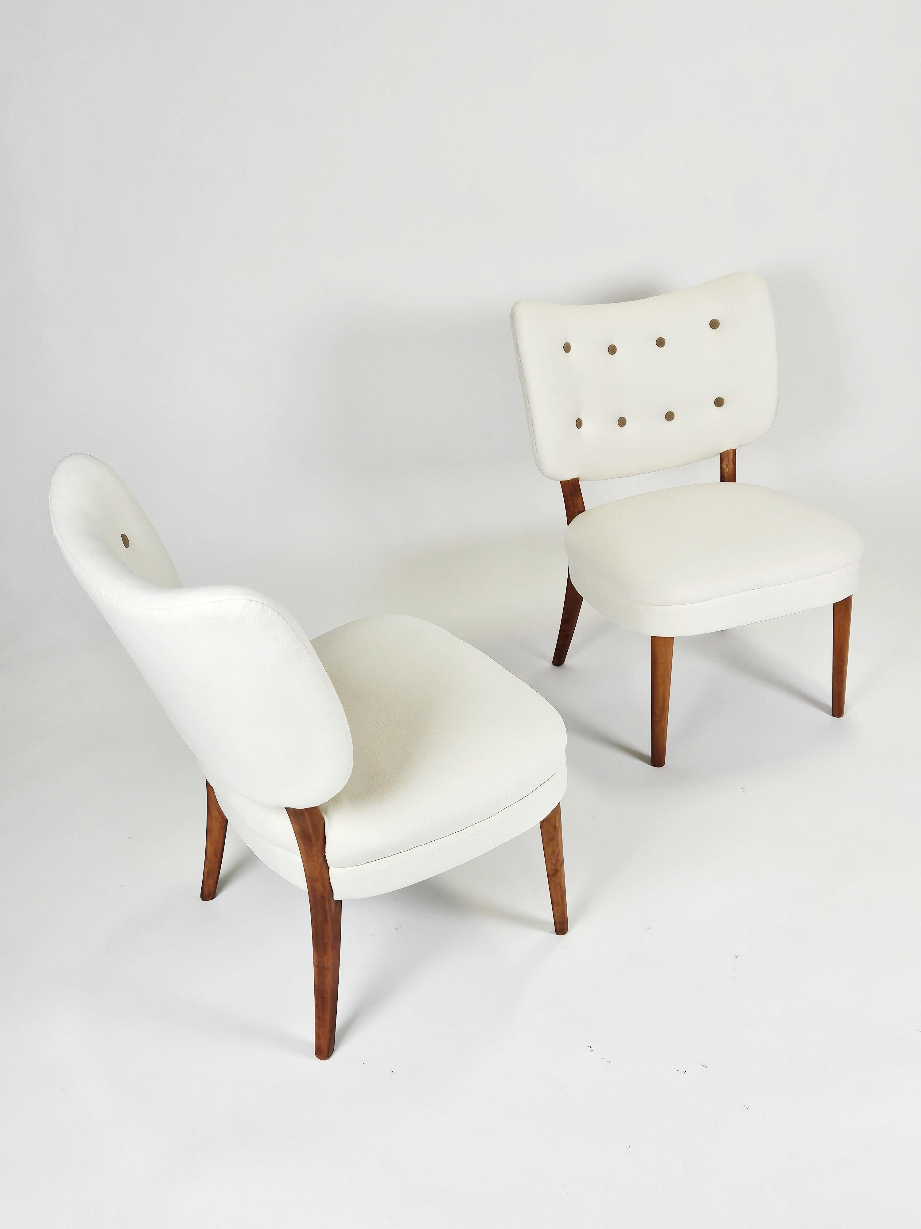 Scandinavian Modern Midcentury modern lounge chairs by Otto Schulz, BOET, Sweden, 1940s