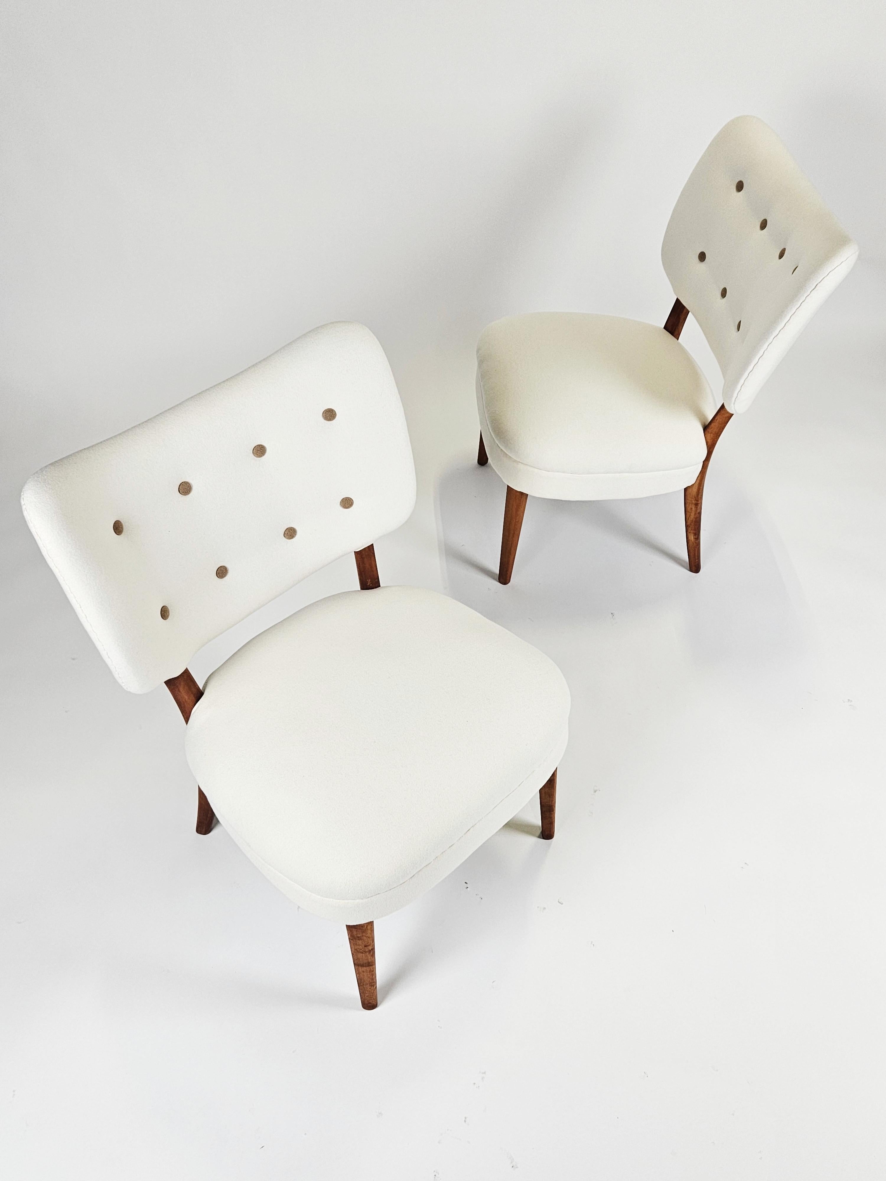 20th Century Midcentury modern lounge chairs by Otto Schulz, BOET, Sweden, 1940s