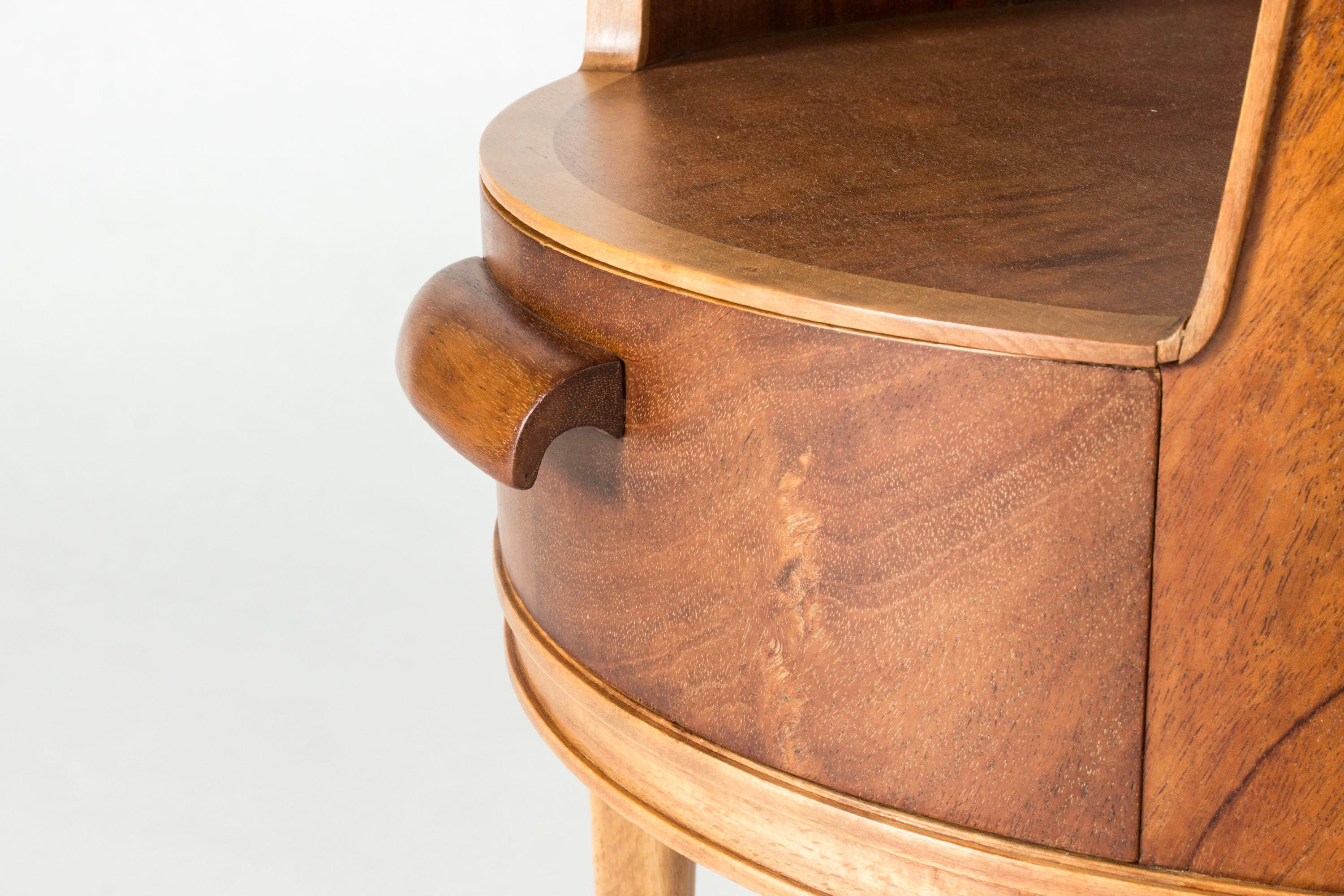 Mid-20th Century Midcentury Modern Mahogany Bedside Tables, Axel Larsson, Sweden, 1940s For Sale