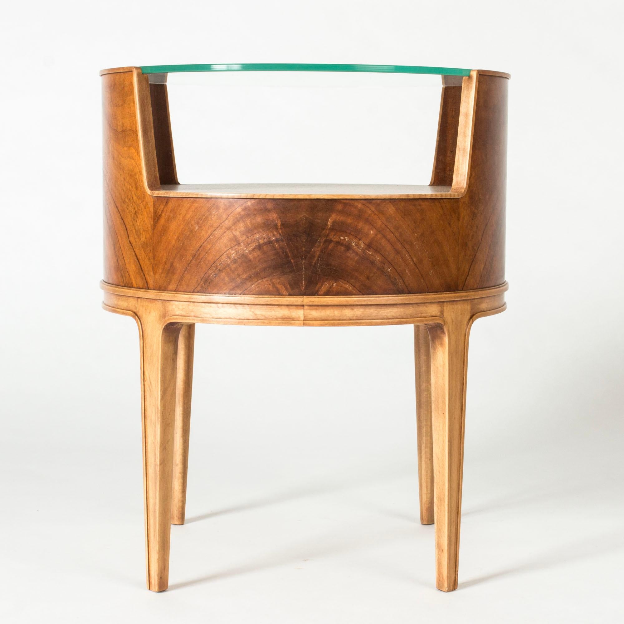 Midcentury Modern Mahogany Bedside Tables, Axel Larsson, Sweden, 1940s For Sale 1