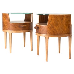 Midcentury Modern Mahogany Bedside Tables, Axel Larsson, Sweden, 1940s