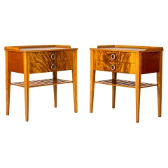 Midcentury Modern Mahagoni Nachttische, Schweden, 1950er Jahre