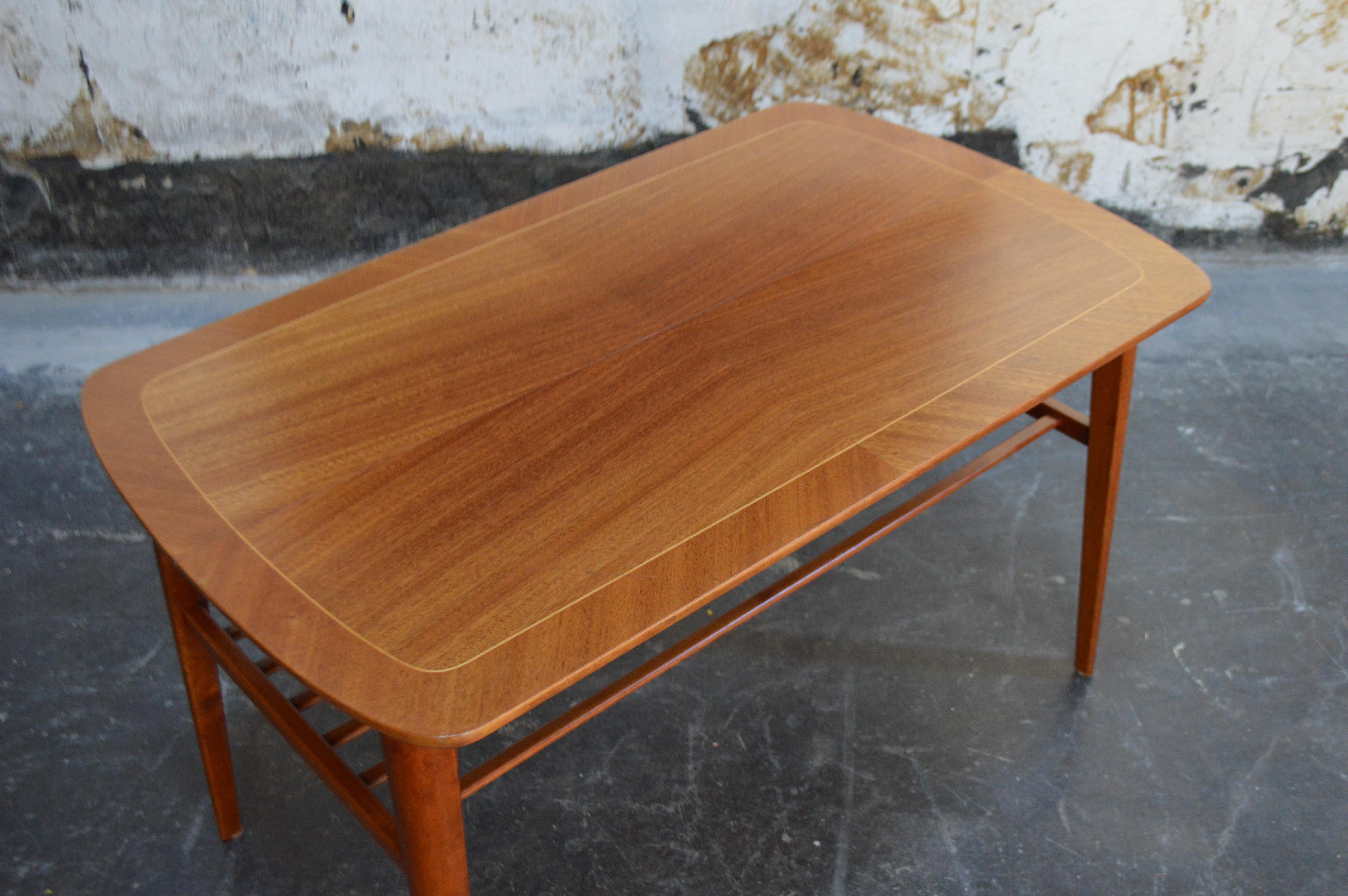 Mid-Century Modern Mahogany Coffee Table for Tingströms In Good Condition For Sale In Atlanta, GA