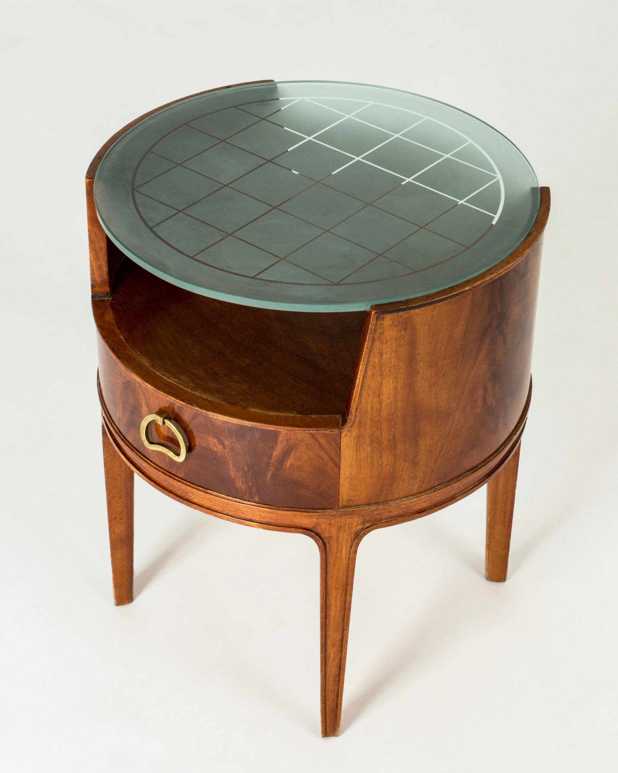 Swedish Midcentury Modern Mahogany Side Tables by Axel Larsson, Sweden, 1940s