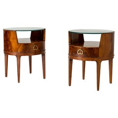 Midcentury Modern Mahogany Side Tables by Axel Larsson, Sweden, 1940s
