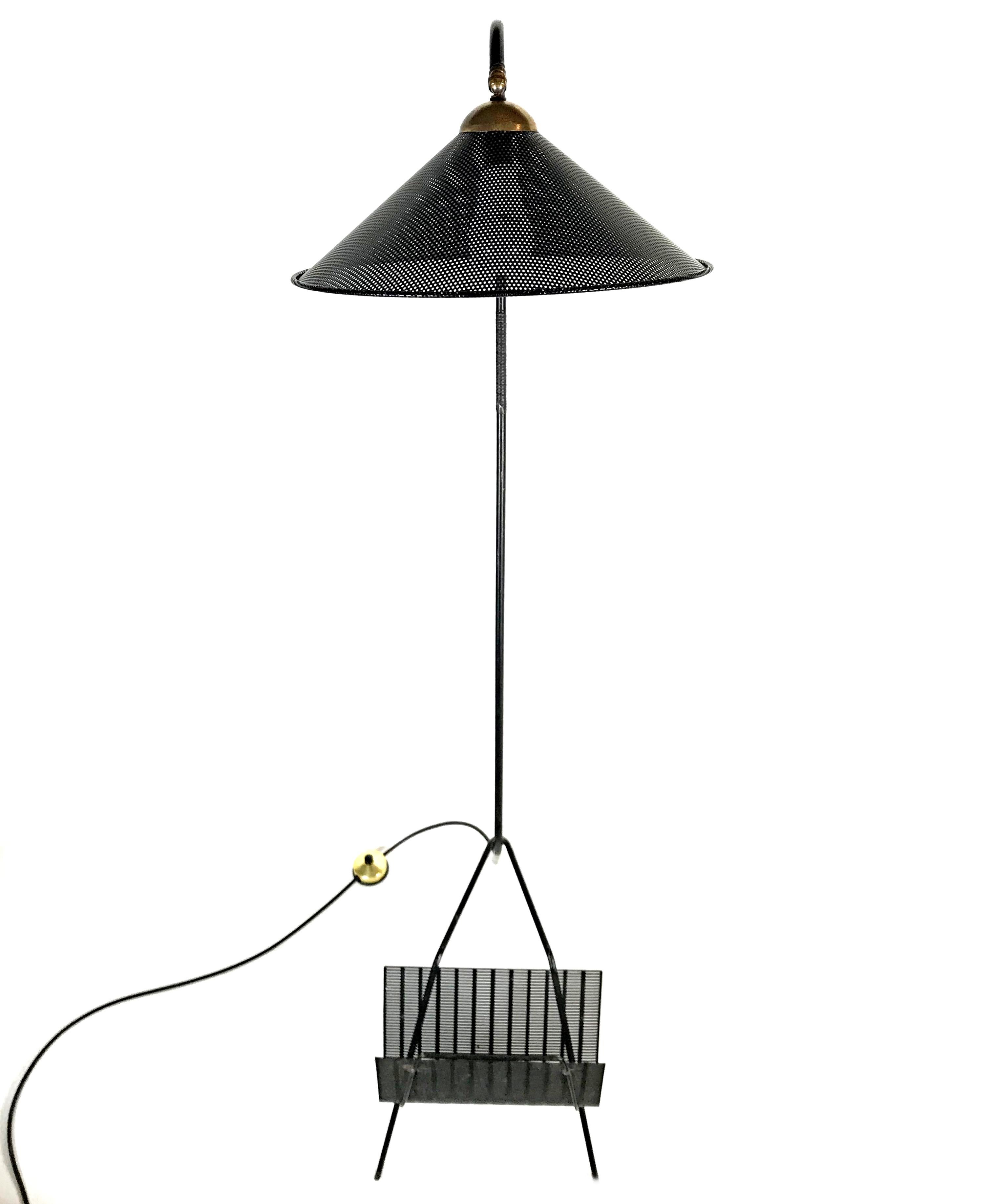 floor lamp with magazine rack