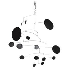 Midcentury Modern Metal Mobile, Kinetic Sculpture by Derick Pobell, Germany