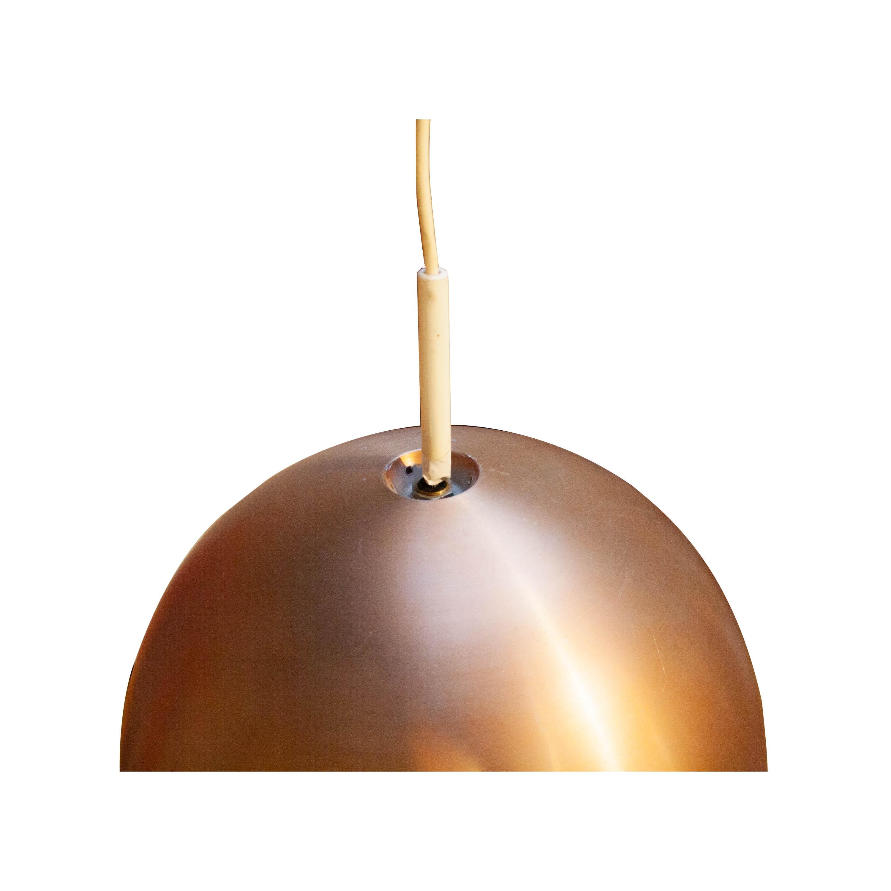 Powder-Coated Mid-Century Modern Metalic Ceiling Lamp, Italy, 1950