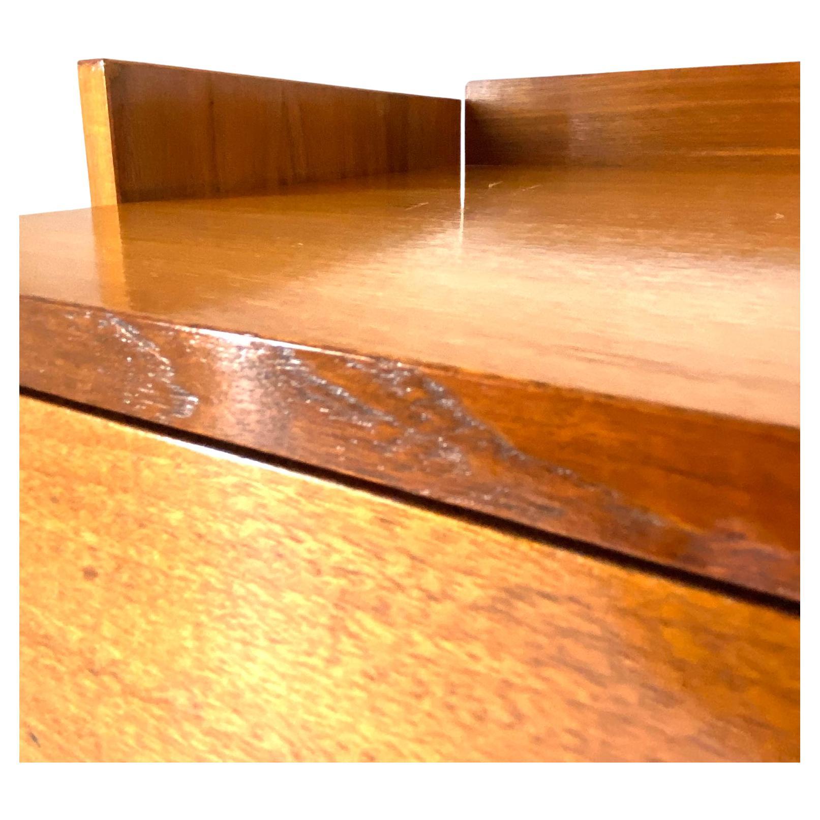 Noce Midcentury Modern MIM Roma Walnut Desk, Italy 1970 in vendita