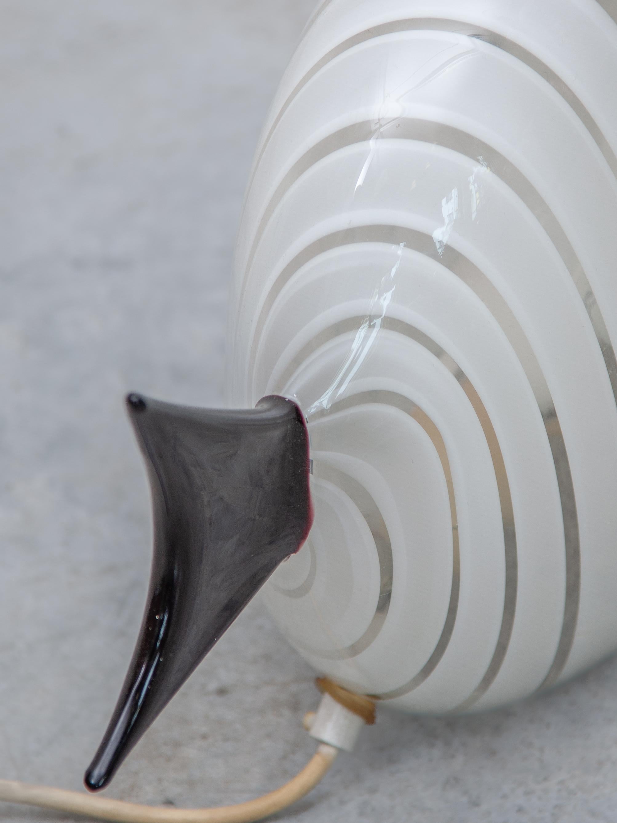 Midcentury Modern Murano Fish Sculpture Table Lamp, 1970s For Sale 3