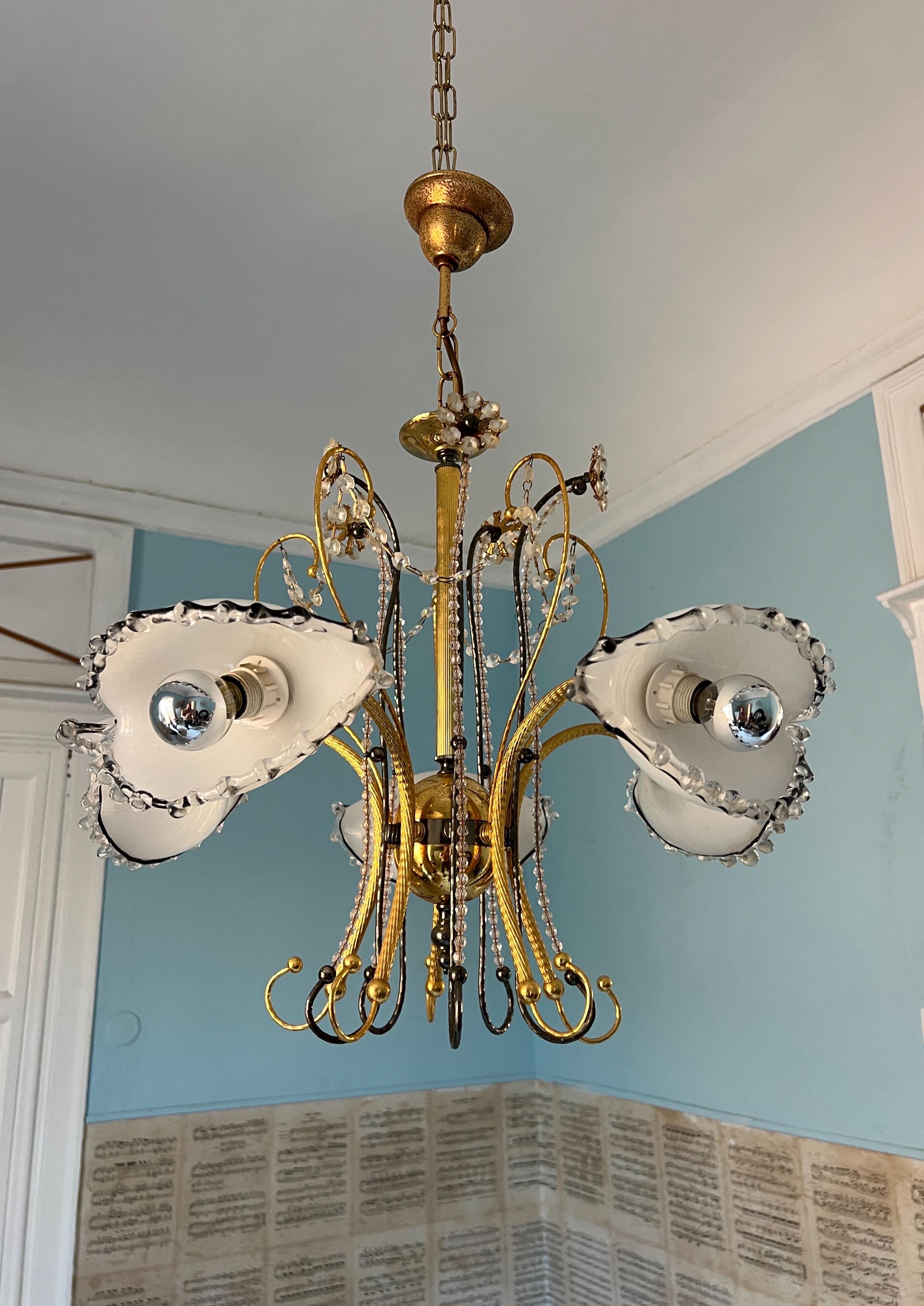 XX secolo Lampadario in vetro di Murano della metà del secolo scorso 1980 in vendita