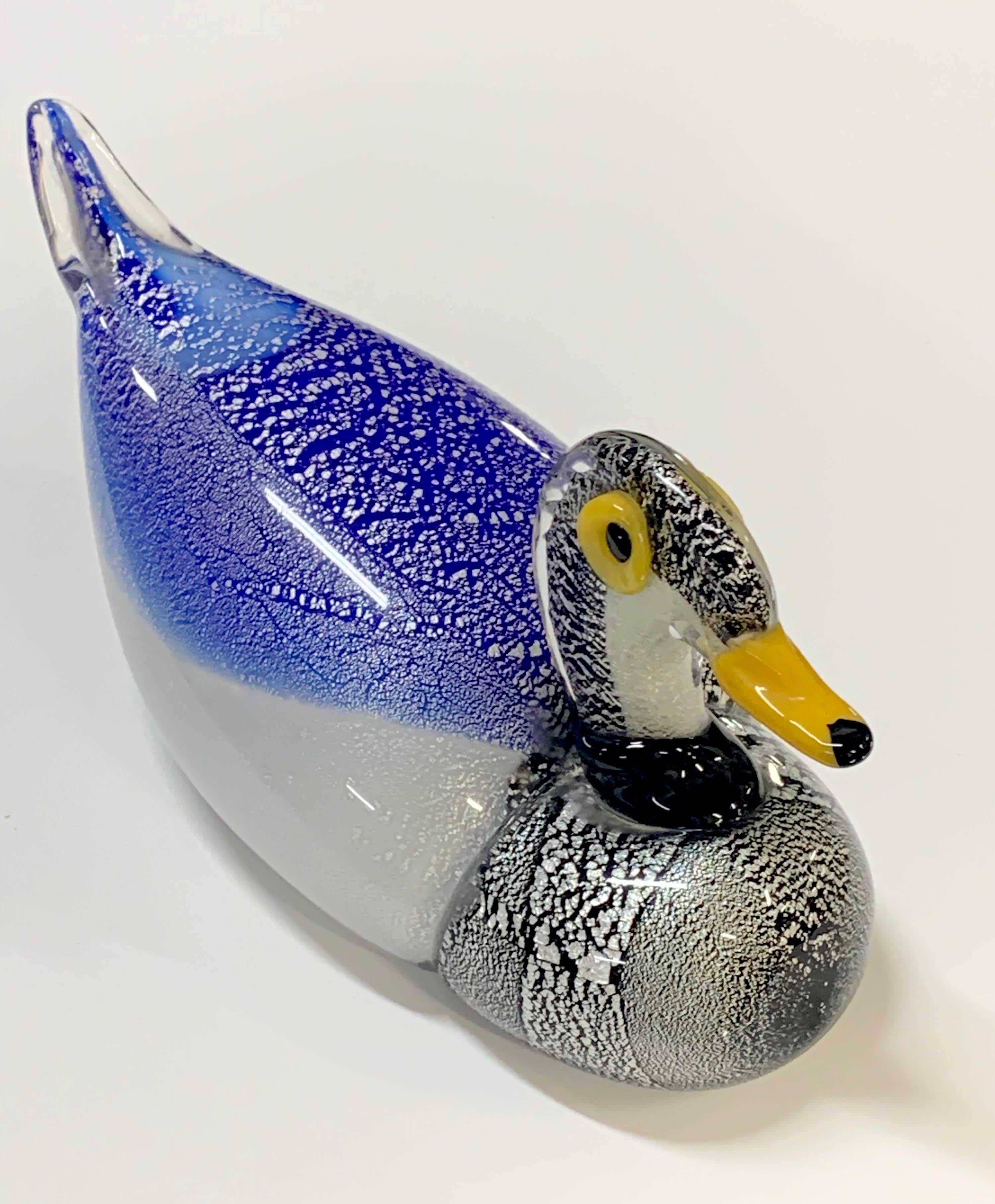 murano glass duck made in italy