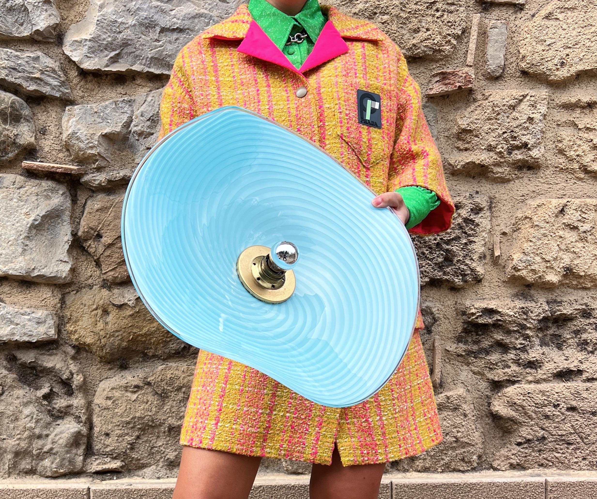 Moderne Murano-Glas-Hängeleuchte aus der Mitte des Jahrhunderts 1970 Italien im Angebot 3