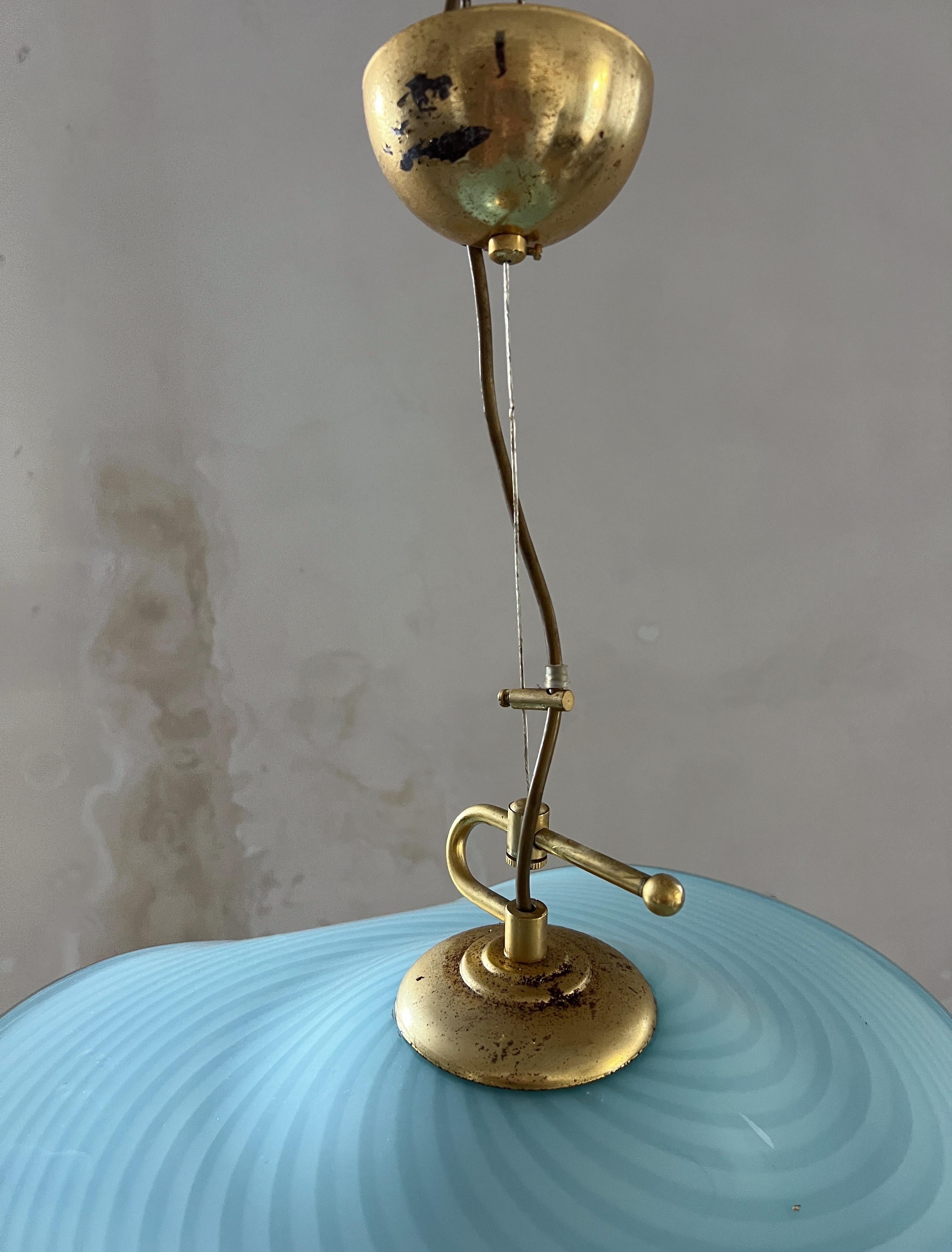 Moderne Murano-Glas-Hängeleuchte aus der Mitte des Jahrhunderts 1970 Italien (Moderne der Mitte des Jahrhunderts) im Angebot