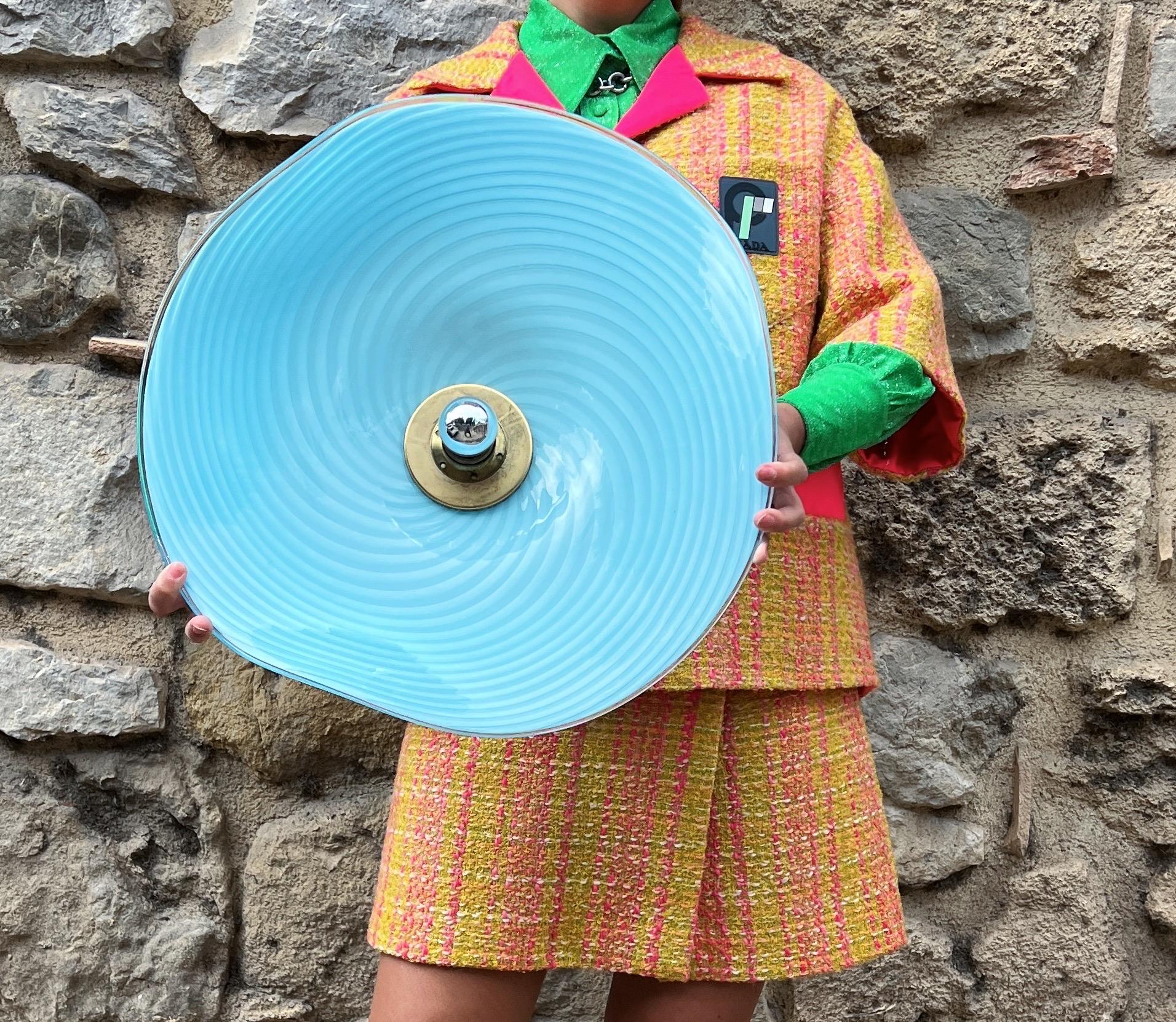 Moderne Murano-Glas-Hängeleuchte aus der Mitte des Jahrhunderts 1970 Italien (20. Jahrhundert) im Angebot