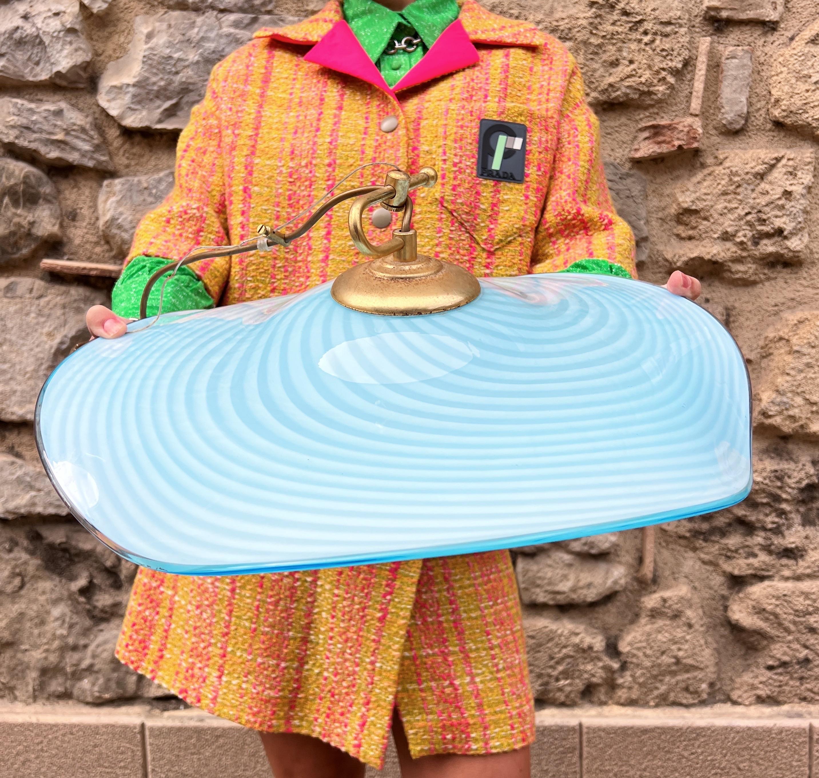 Moderne Murano-Glas-Hängeleuchte aus der Mitte des Jahrhunderts 1970 Italien im Angebot 1