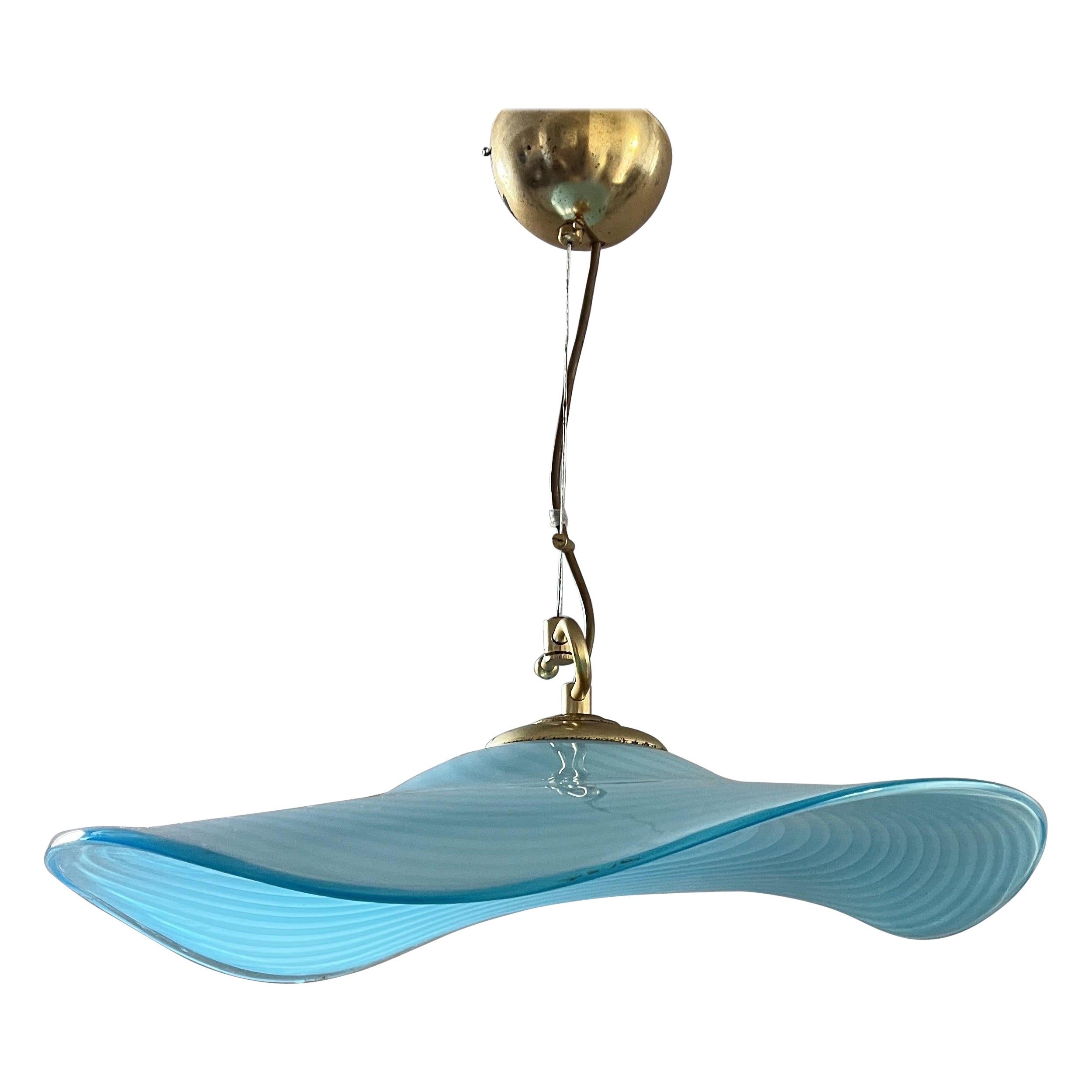 Suspension en verre de Murano moderne du milieu du siècle 1970 Italie