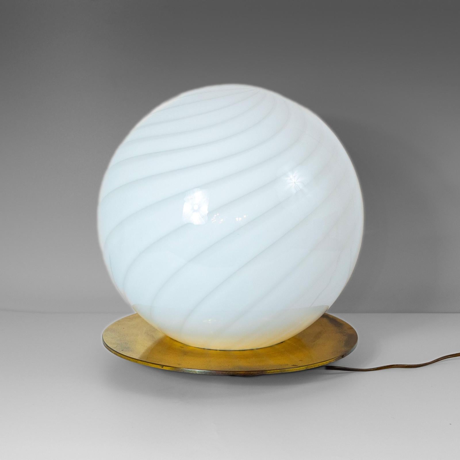 MidCentury Modern Murano Table Lamps in the Style of Venini, Italy, Set of Three In Good Condition In Ceglie Messapica, IT