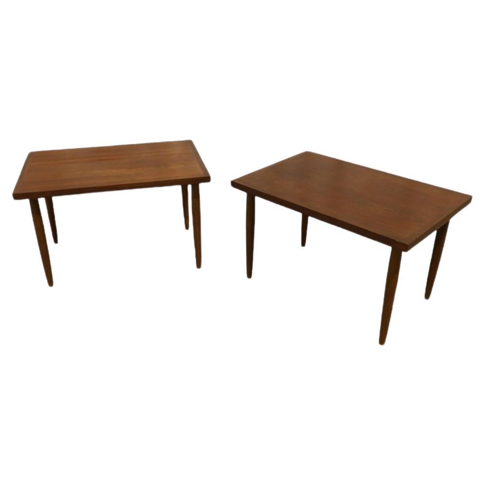 Midcentury Modern Nightstands or End Tables in Walnut For Sale