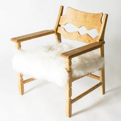Midcentury Modern Oak Lounge Chair by Henning Kjærnulf, Denmark, 1960s