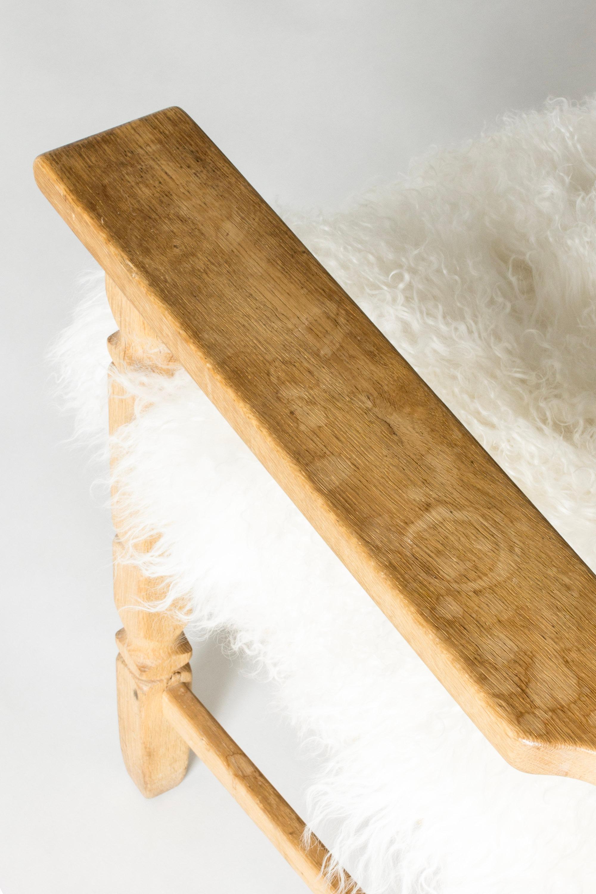 Mid-20th Century Midcentury Modern Oak Lounge Chair by Henning Kjærnulf, Denmark, 1960s For Sale