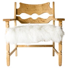 Midcentury Modern Oak Lounge Chair by Henning Kjærnulf, Denmark, 1960s