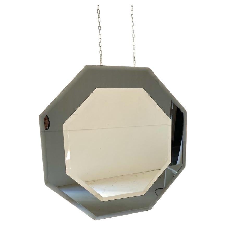 Milieu du XXe siècle Miroir octogonal biseauté, Italie, années 1960 en vente