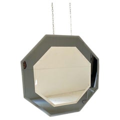 Midcentury Modern Octagonal Beveled Mirror, Italy 1960s