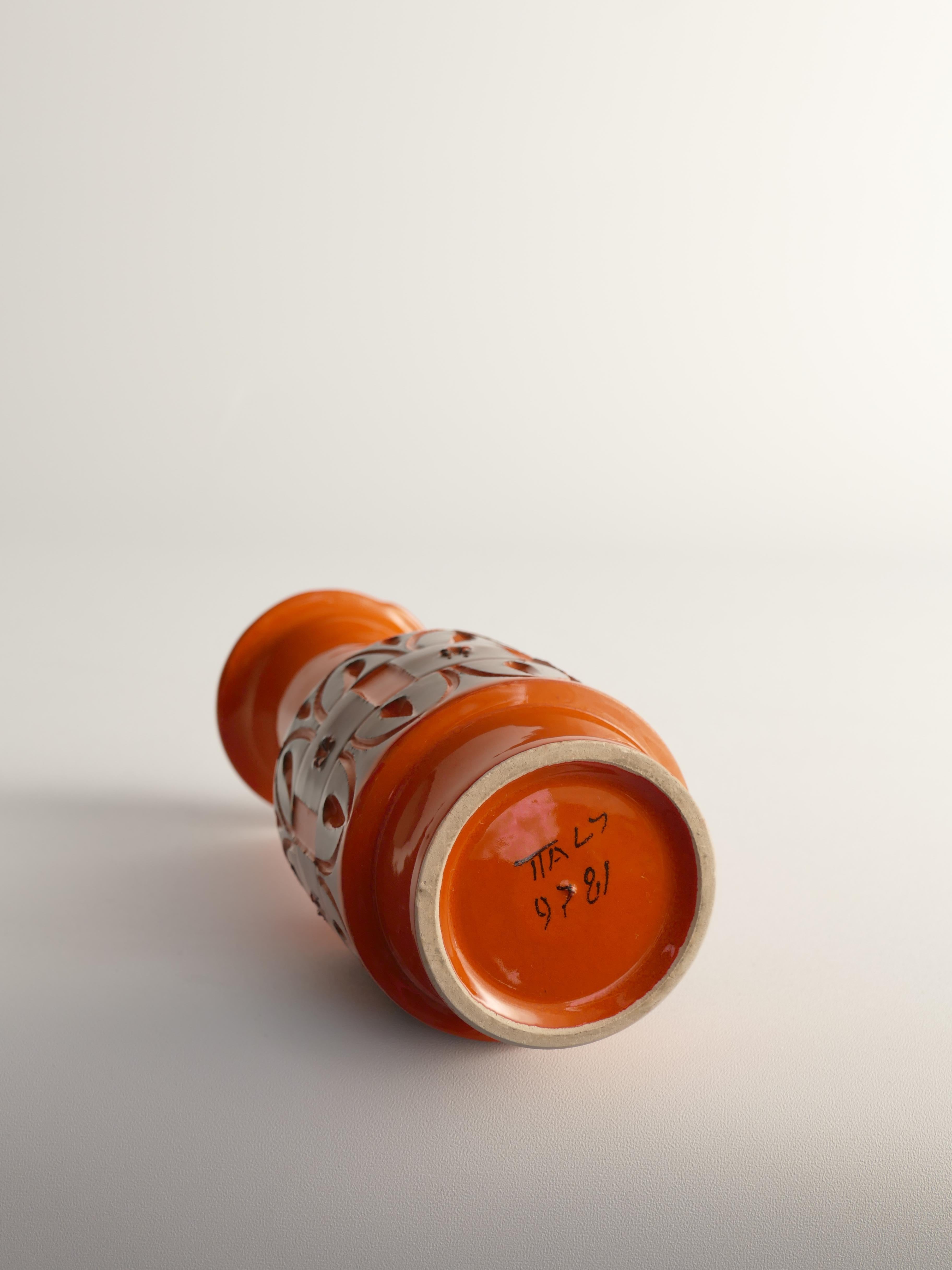 Vaso in gres arancione di Fratelli Fanciullacci, Italia , 1960 in vendita 2