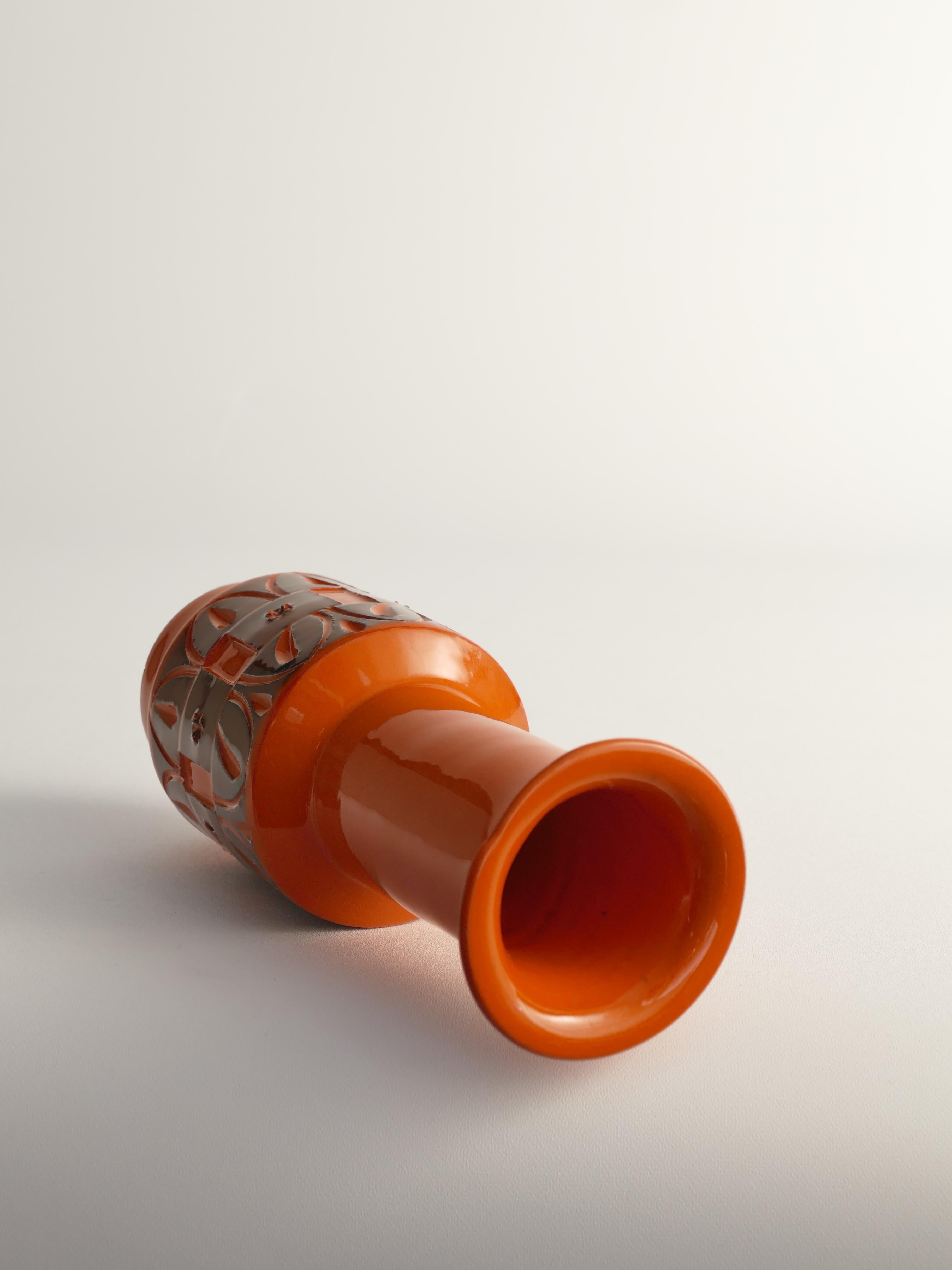 Vaso in gres arancione di Fratelli Fanciullacci, Italia , 1960 in vendita 3