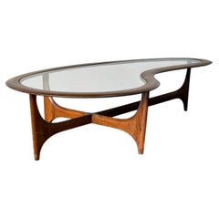 Midcentury Modern Organic Kidney Form Coffee Table by Lane