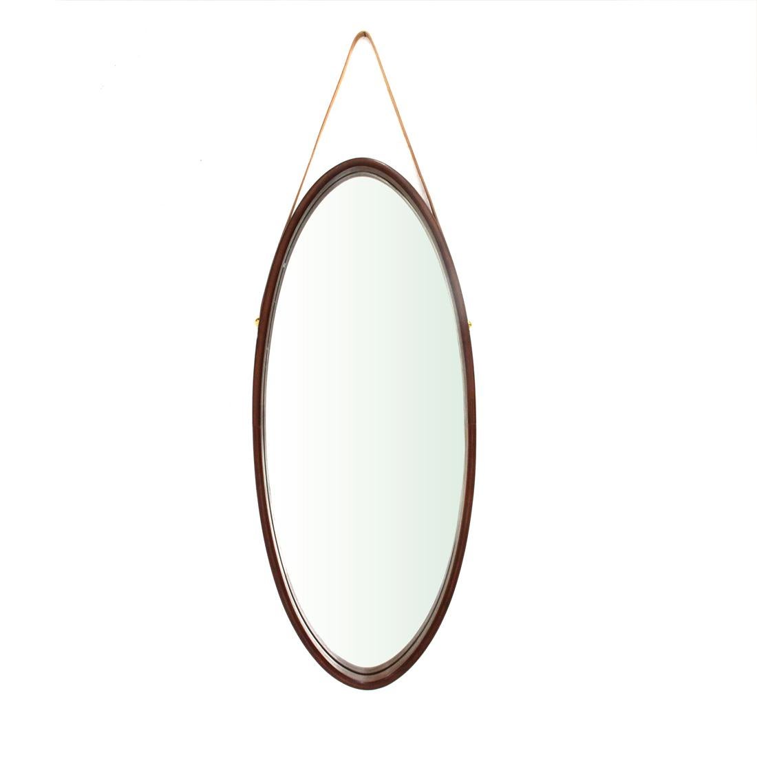 Mid-Century Modern Oval Frame Mirror, 1960s In Good Condition In Savona, IT