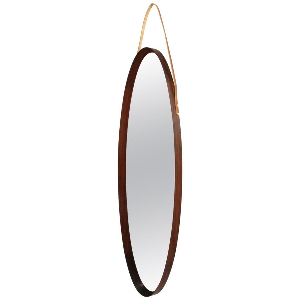 Midcentury Modern Oval Frame Mirror, 1960s