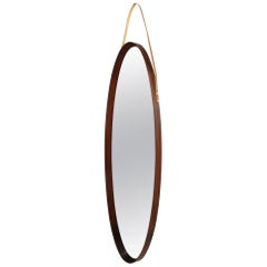 Midcentury Modern Oval Frame Mirror, 1960s