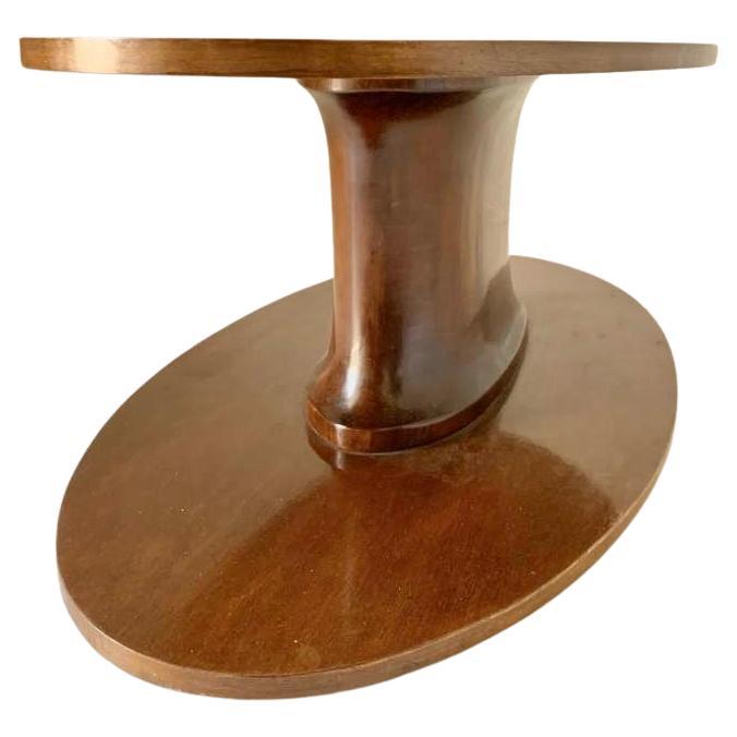 Mid-20th Century Table basse ovale en bois, Italie 1960 en vente