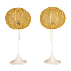 Midcentury Modern Pair of Bergboms B-024 Table Lamps, 1960s, Sweden