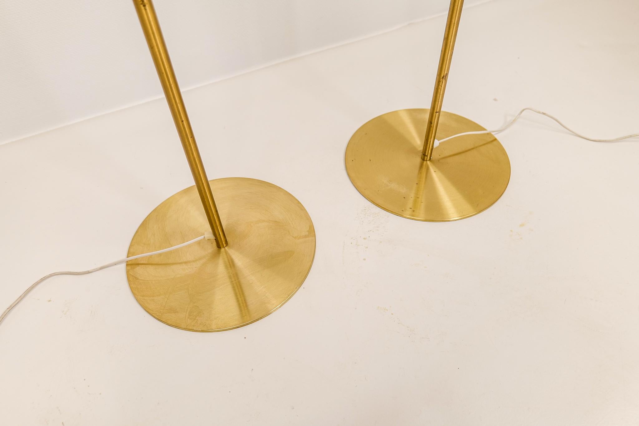 Mid-Century Modern Pair of Brass Floor Lamps Luxus, Sweden, 1970s For Sale 5