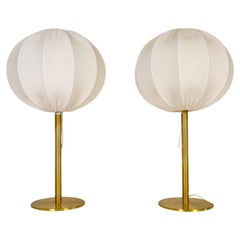 Mid-Century Modern Pair of Brass Table Lamps Luxus, Sweden, 1970s