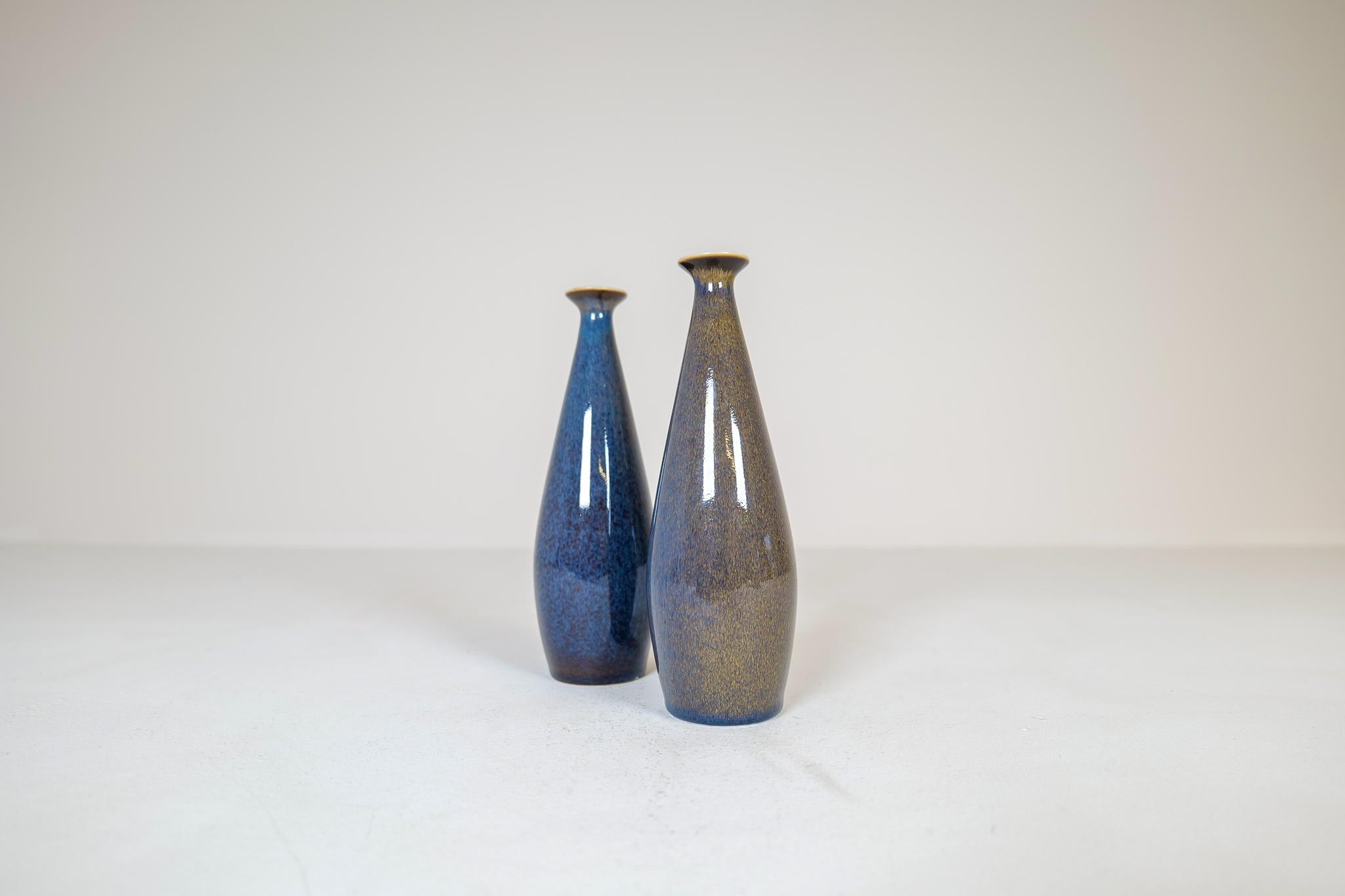 Mid-Century Modern Pair of Vases by Carl Harry Stålhane, Rörstrand Sweden 1950s For Sale 1