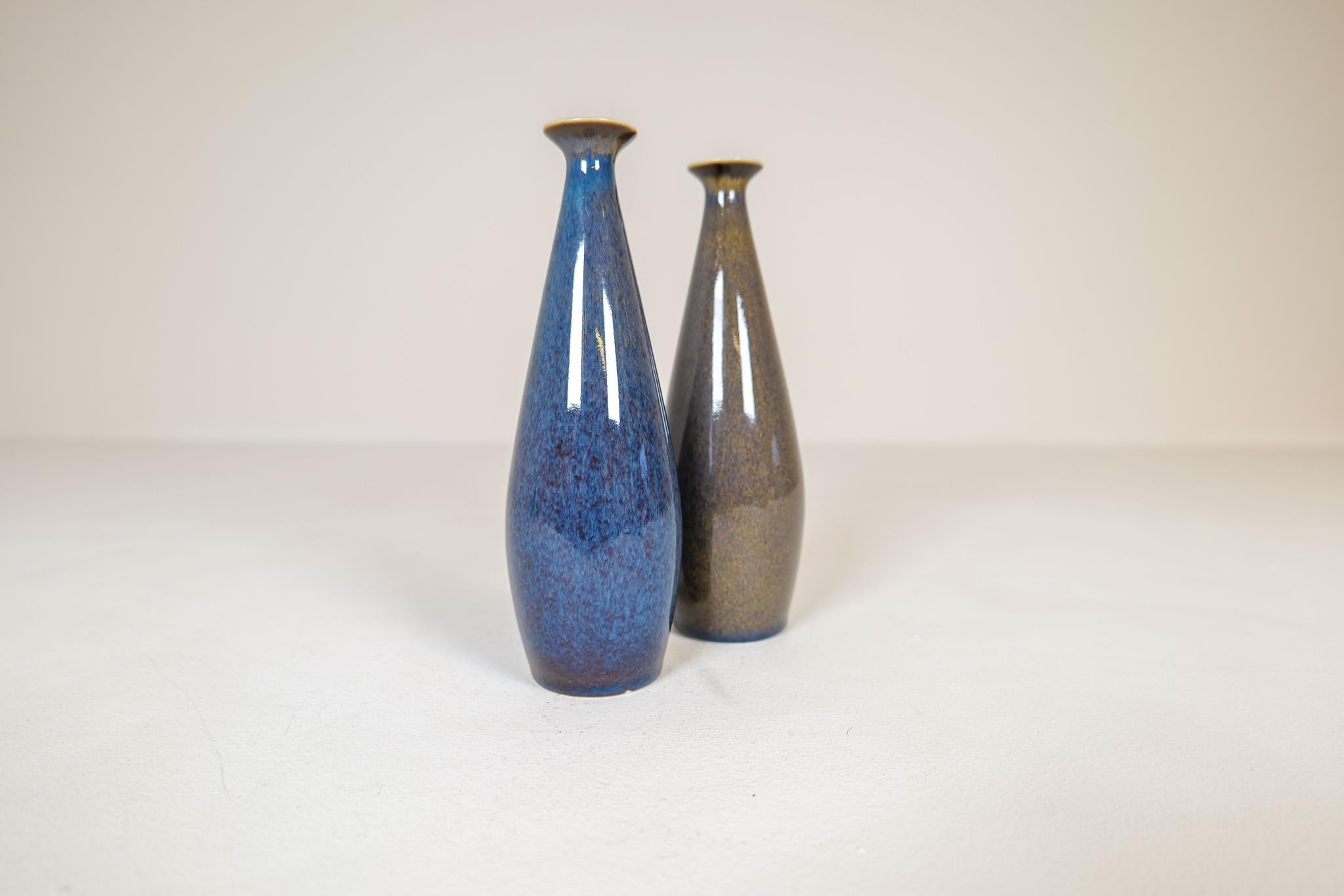 Modernes Paar Vasen aus der Mitte des Jahrhunderts von Carl Harry Stlhane, Rrstrand Schweden 1950er Jahre im Angebot 1